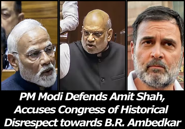 PM Modi defends Amit Shah, accuses Congress of historical
